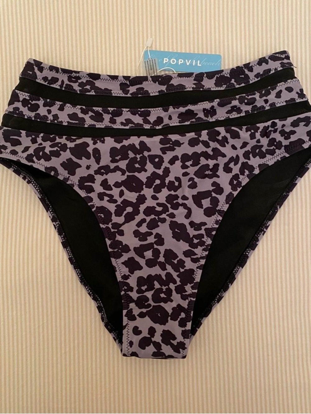NWT Popvil High-Waist Leopard Print Bikini Bottom